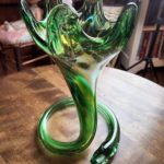 Twisted Various Green Shaded Vase