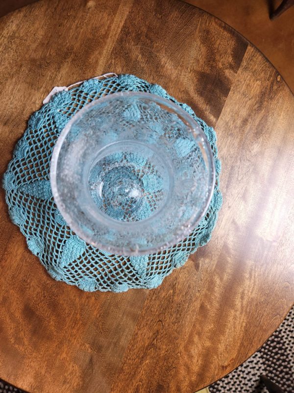 Clear Bubble Glass Vase - Image 5