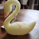 Custard Glass Swan