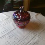 Amethyst Moon & Stars Compote w/ Lid