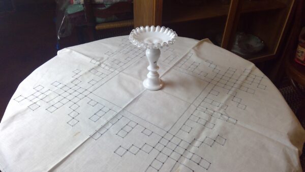 Milk Glass Candle Stick - Image 3