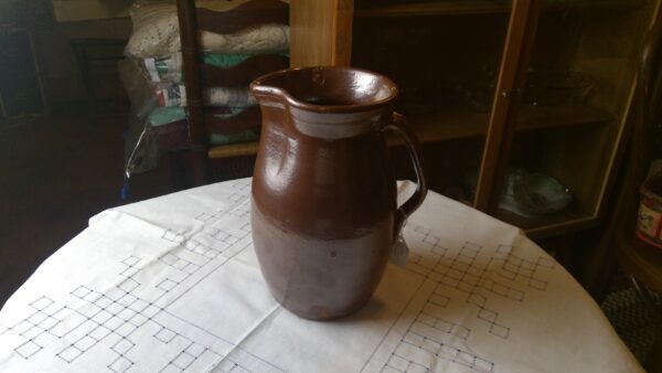 Brown Stoneware Pitcher