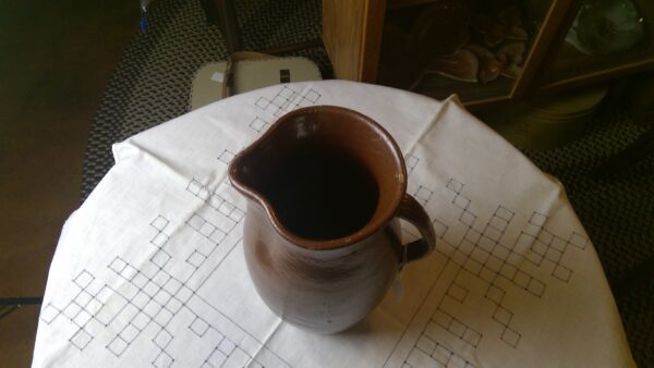 Brown Stoneware Pitcher - Image 3