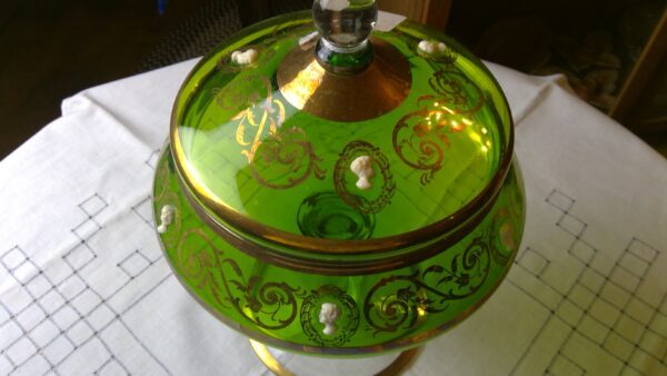 Green Compote w/ Lid - Image 2