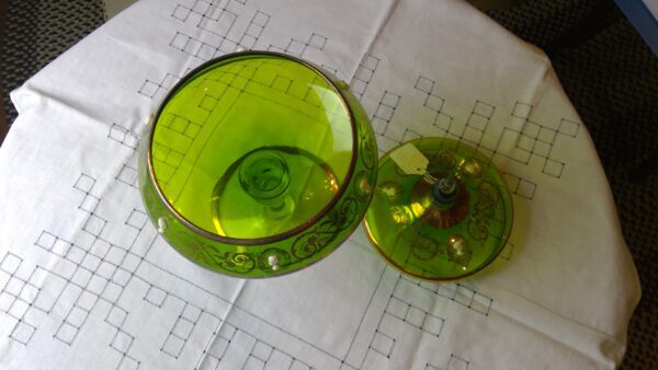 Green Compote w/ Lid - Image 4